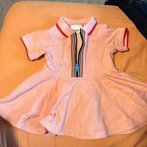 Baby Burberry Dress. Pink w Burberry Print Zip